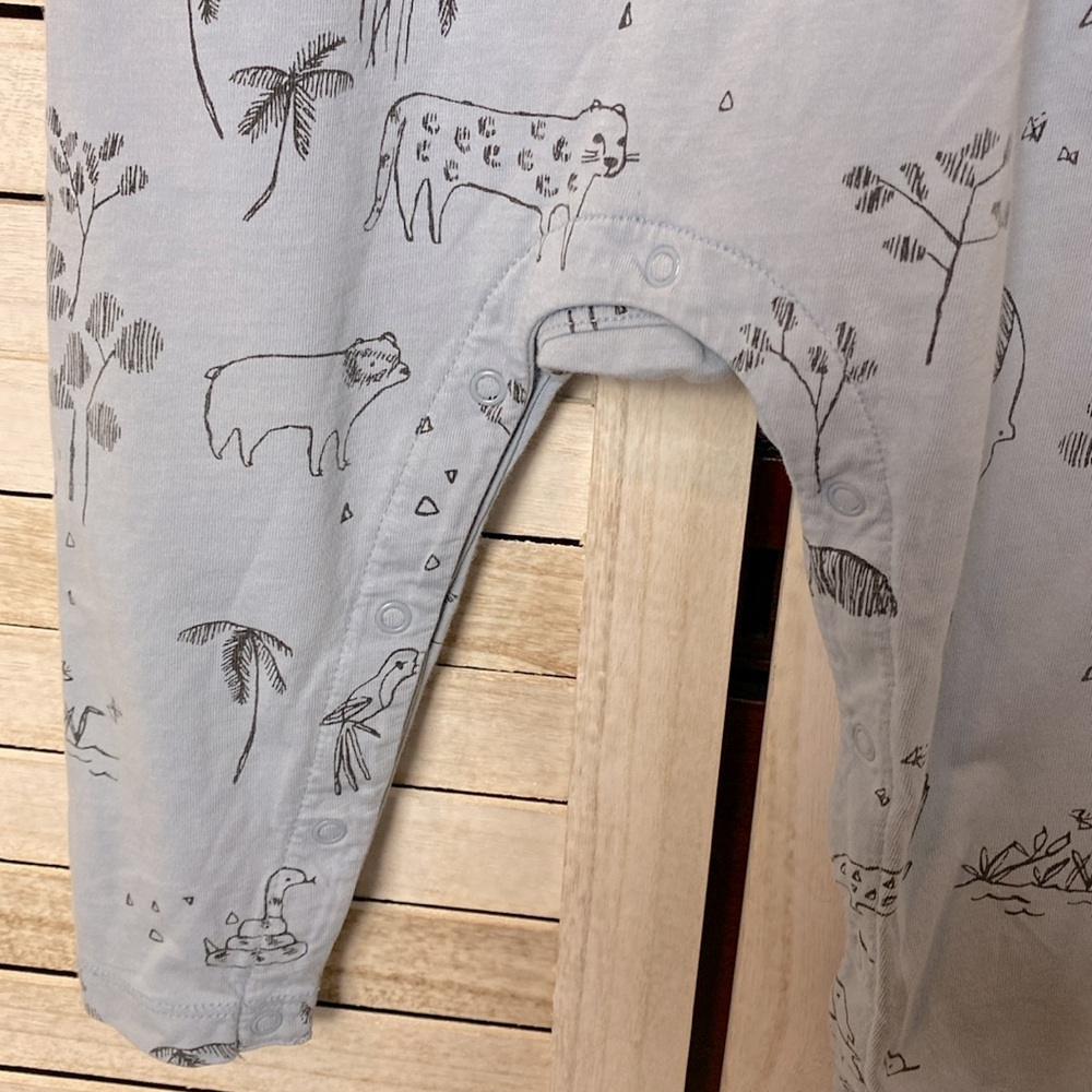 Tea Collection Ruffle Sleeve Animal Print Romper. Size 12-18 Months - Picture 4 of 9